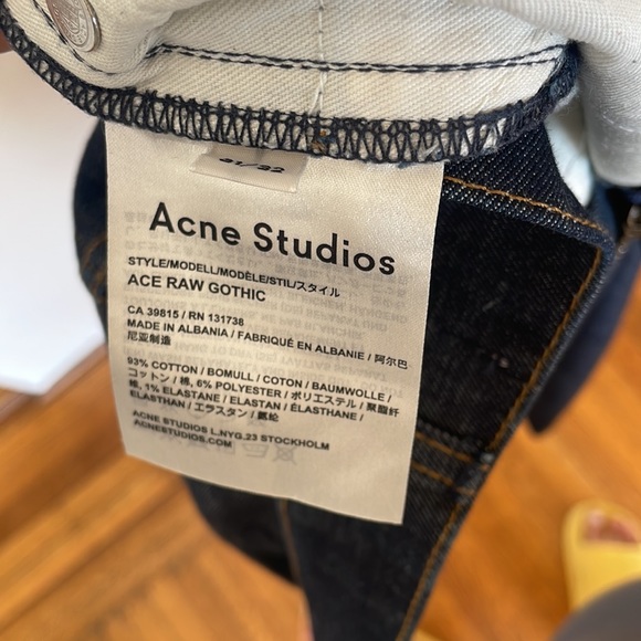 Acne Studio Ace Raw Gothic denim pants - Picture 4 of 5